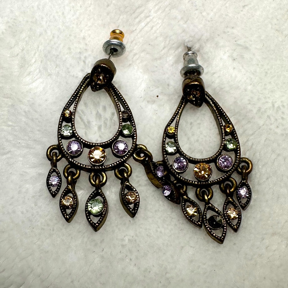 Vintage Chandelier Rinestone Earrings